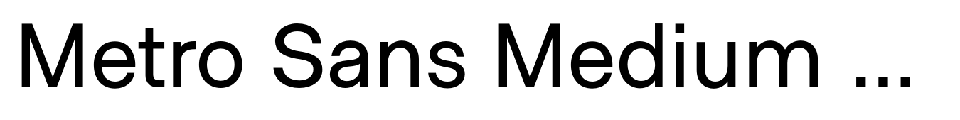 Metro Sans Medium Italic